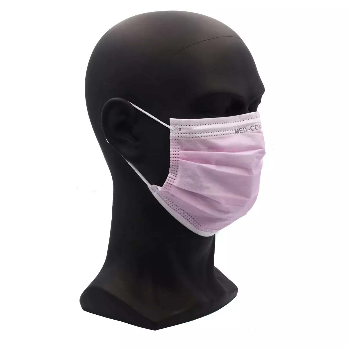 Farbige OP-Maske, rosa, Typ IIR, 3-Lagig, latexfrei, 50 Stück, Einwegmaske, Medizinischer Mundschutz, MNS, Mund-Nasenschutz, Einmalmaske, Schutzmaske, Med-Comfort