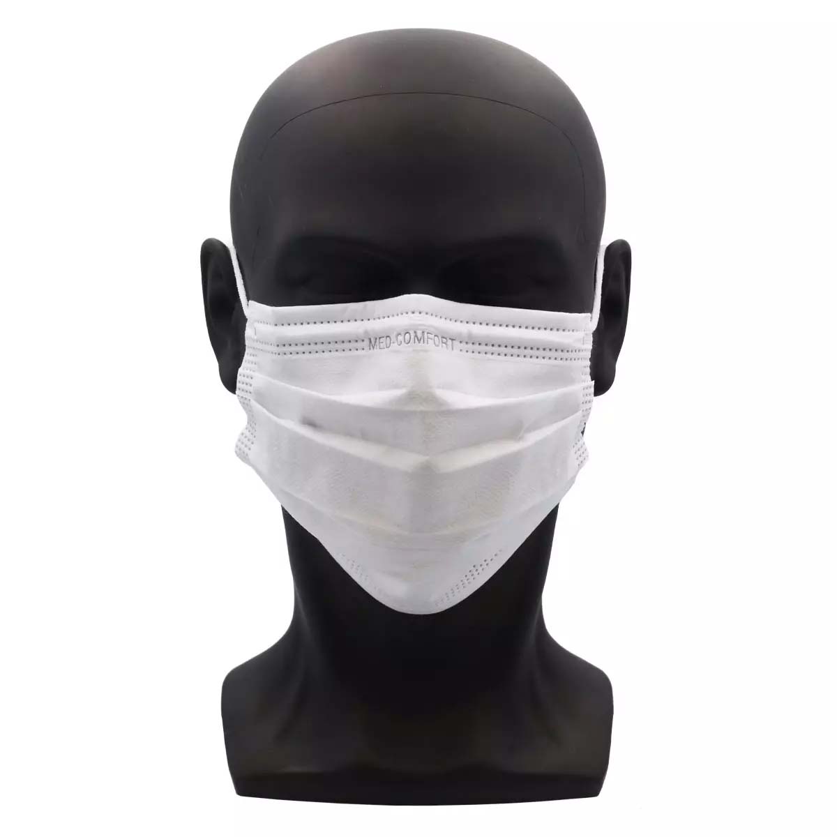 OP-Maske, weiß, Typ IIR, 3-Lagig, latexfrei, 50 Stück, Einwegmaske, Medizinischer Mundschutz, MNS, Mund-Nasenschutz, Einmalmaske, Schutzmaske, Med-Comfort