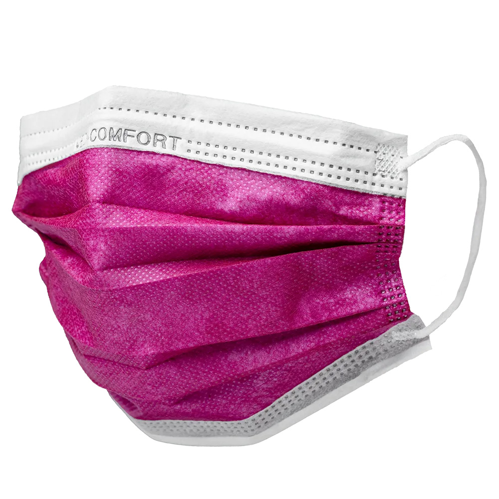 OP Maske, rot, bordeaux, Typ IIR, Med-Comfort