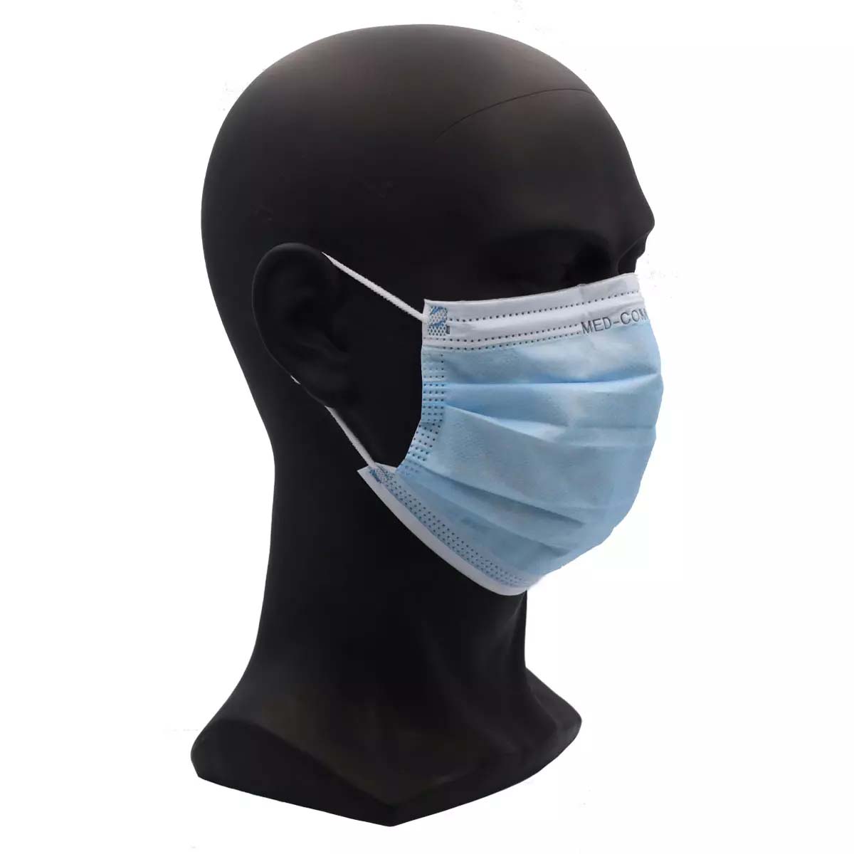 Farbige OP-Maske, blau, Typ IIR, 3-Lagig, latexfrei, 50 Stück, Einwegmaske, Medizinischer Mundschutz, MNS, Mund-Nasenschutz, Einmalmaske, Schutzmaske, Med-Comfort