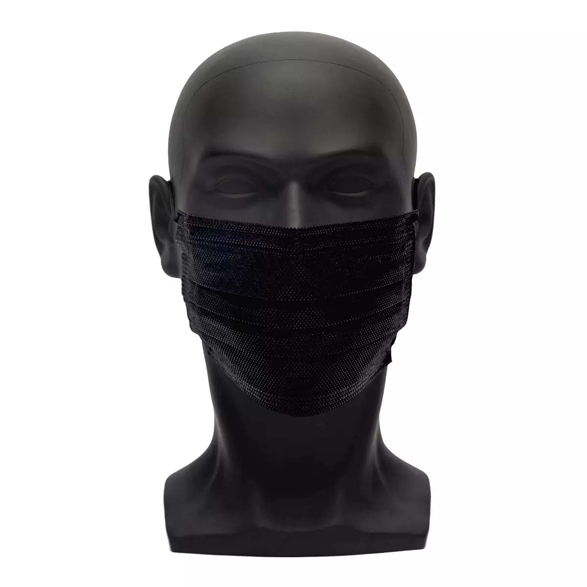 Farbige OP-Maske, schwarz, black, Typ IIR, 4-Lagig, latexfrei, 50 Stück, Einwegmaske, Medizinischer Mundschutz, MNS, Mund-Nasenschutz, Einmalmaske, Schutzmaske, Med-Comfort